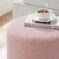 thumbnail image 5 of Modway Tilden 16" Round Sherpa Upholstered Ottoman in Blossom Natural, 5 of 8