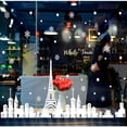 thumbnail image 3 of Decoraciones Reutilizable Ciudad Ventana de Navidad Auto Aferra Blanca, 3 of 8