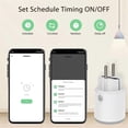 thumbnail image 1 of Matter Wifi 16A Power Plug Meter Remote Control EU Outlet Works with Tuya Alexa Home Smartlife EU Plug, 1 of 5