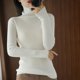 thumbnail image 1 of Suéter de punto de cuello alto delgado para mujer Jersey de clásico Jersey de sólido Suave y cálido Pull Xxl blanco Soledad Suéter de punto mujer, 1 of 10