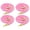 Pink, variant on 5 Feet Yellow Velvet Stanchion Rope, 4 Pack Crowd Control Barrier Rope with Snap Hooks for Posts Stands Queue Divider of Hotel Theater, Golden