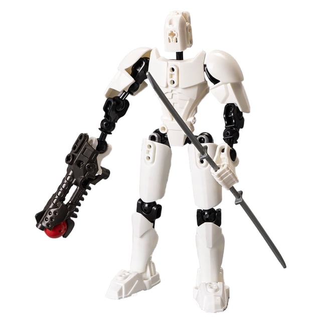 Adjustable 13-Joint Robot Action Figure, STEM Building Toy for Teens, Customizable 3D Printed Model Kit for Creative Play