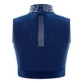 thumbnail image 2 of TTAO Kids Girls Dance Party Vest Top Hip Hop Jazz Stage Performance Dancewear Sparkly Camisole Navy Blue 6, 2 of 3