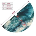 thumbnail image 3 of Lsque Blue Ocean Waves Print Christmas Tree Skirt, Tree Skirt with Ties or Velcro, Perfect for Holiday Decorations, Halloween, and New Year-30", 3 of 7