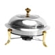 thumbnail image 4 of Chafing Dish Buffet BLESIY Calentador de alimentos plato de frotamiento Redondo 20cm oro, 4 of 8