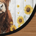 thumbnail image 3 of CURLYOOT Funny Highland Cow 5.2ft Round Rug for Living Room, Large Washable Area Rug, Non Slip Floor Mat Indoor Rugs for Bedroom, Dining Room, Offices, Entryway, 3 of 7