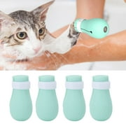 Ccdes Cat Anti-Scratch Shoe Cover,4PCS Silicone Cat Shoes Anti-Scratch Pets Paw Protector Claw Cover for Bath Grooming Medicine Feeding Supplies,Cat Paw Protector