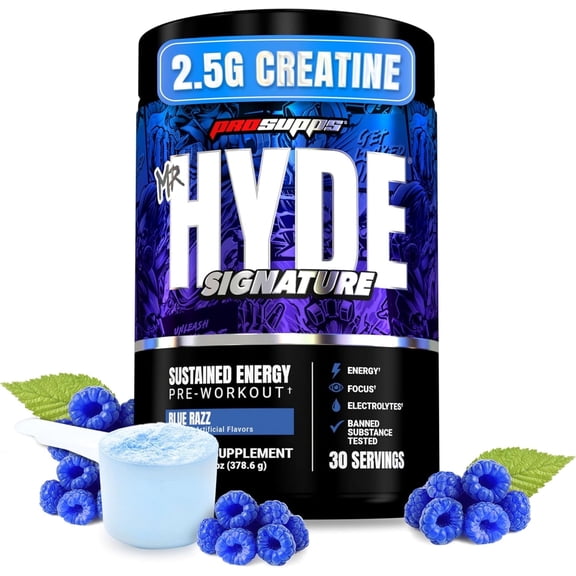 ProSupps Mr. Hyde Signature V2 Pre-Workout Powder Blue Razz 13.35 oz