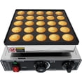 thumbnail image 3 of OUYAWEI 110V 25-Hole Mini Pancake Maker Stainless Steel Non-Stick Electric Poffertjes Pan 900W Silver, 3 of 6