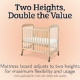 thumbnail image 4 of Foundations Serenity Compact Clearview Crib with 3" Foam Mattress, Locking Casters, Adjustable Height, 4 of 9