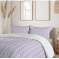thumbnail image 6 of Ambesonne Polygons Duvet Cover Set, Monotone Striped Triangles, 2-Calking, Lavender White, 6 of 7