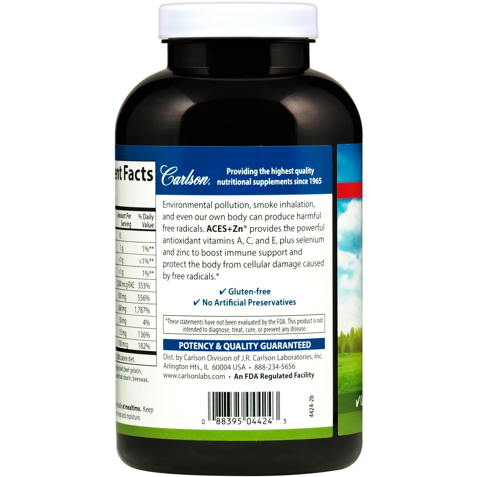 Carlson Laboratories Aces + Zn Antioxidants 360 Softgel