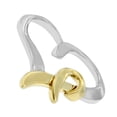 thumbnail image 3 of .925 Sterling Silver and 14K Yellow Gold Two-Tone Heart Shaped Pendant Necklace, 3 of 5