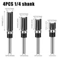 thumbnail image 2 of 4Pcs Milling Cutter 1/4inch Handle Milling Cutter Copy Trimming Cutter Shank Top Bearing Flush Trim Pattern Accessories, 2 of 8
