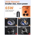 thumbnail image 2 of 65W USB C Car Charger Fast Charging，12V USB Outlet Accesorios para Carro，Compact Cigarette Lighter Adapter，Car Phone Charger for iPhone/17/16/15/14/13 Samsung S25 S24 S23Google Android, 2 of 4