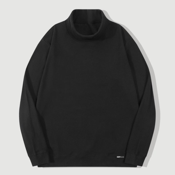 pstuiky camisetas de manga larga para hombre, Blusas y camisas de cuello redondo de manga larga de color liso y ajustadas para hombre top de hombre l