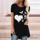 thumbnail image 3 of Tops Para Mujer Elegantes Blusas Casuales Camisas Estampado de Moda Manga Corta Camiseta Suelta Túnica Odeerbi  ODB167717, 3 of 4