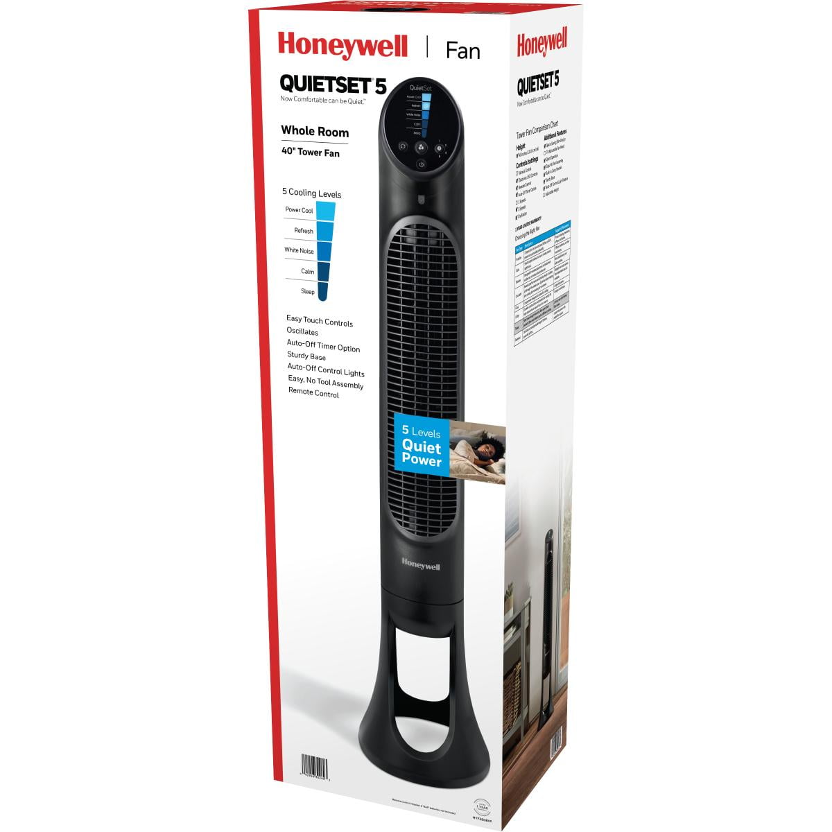 Honeywell QuietSet Whole Room Oscillating Tower Fan with Remote Control HYF260B Walmart