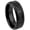 Black, variant on Gold IP Tungsten Carbide 7-CZ Mens Wedding Band, Low-Beveled, 8MM Comfort-fit Anniversary Ring size 9.5