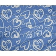 thumbnail image 5 of oneOone Tissu Polyester Spandex Bleu Cœur de la Saint-Valentin Projets de Couture Tissu Imprimé au Mètre 56 Pouces de Large, 5 of 5