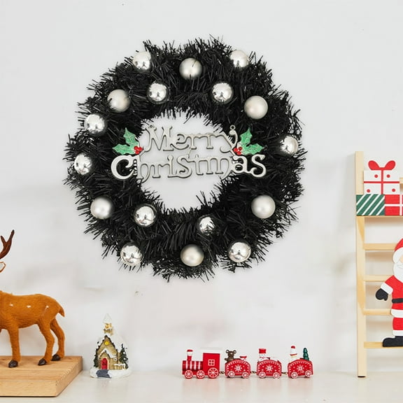 BOBOMOTI Christmas Wreath Decorations for Christmas Artificial Wreath for Xmas Party Home Decor 12 Inch Xmas Wreath Clearance