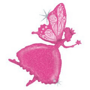 52" FAIRY PRINCESS SILHOUETTE Balloon • Large Shape Foil Mylar Balloon • Party Supplies Decorations Foil Mylar Balloon