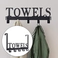 thumbnail image 4 of Toallero de material acero inoxidable, estante organizador de ropa de soporte, con 5 ganchos, gancho de puerta para colgar de decoración, para toalla de para proteger negro BLESIY Perchero para colgar en la pared, 4 of 8