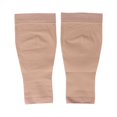 thumbnail image 1 of Medias de compresión médicas Qiysamall de 30-40 mmHg, con puntera abierta, sin dedos, hasta la rodilla, para pantorrillas, para hinchazón y edema de venas varicosas (color piel, talla L), 1 of 6