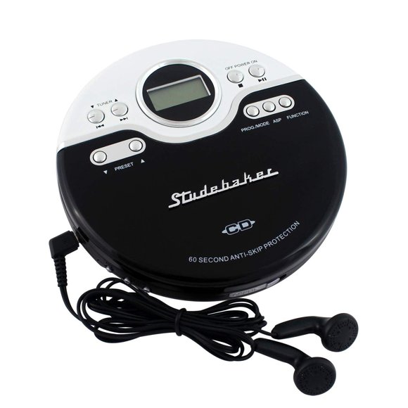 Reproductor de CD Studebaker Negro Blanco con AM/FM y Función Atril