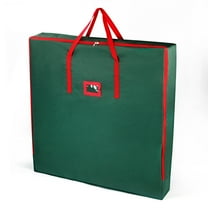Pop Up Christmas Tree Bag - 34" Square Pre lit Christmas tree Container Oxford Polyester Fit 5-6.5 feet Pull Up Christmas Tree Bag (Green)