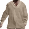 thumbnail image 1 of Couvre-Chef à Manches Longues Col en V Couleur Unie pour Homme, 1 of 5
