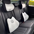 thumbnail image 4 of Reposacabezas de coche suave, almohada para el cuello, soporte lumbar, cojín de cintura, respaldo del asiento del conductor, cojín de coche, soporte de cintura para conducción, transpirable, 4 of 5