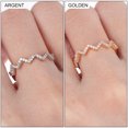 thumbnail image 4 of 2Pcs Adjustable Wave Designed Rings Women Wave Appearance Rings Fashion Finger Rings, 4 of 8