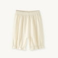 thumbnail image 6 of Lenpel Girls' Summer Shorts Lightweight Cotton Elastic Waist Ruffle Hem Lantern Casual Shorts Knee Length Shorts 4-14 Y, 6 of 6
