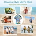thumbnail image 6 of Tuxedosam Men's Hawaiian Shirts Short Sleeve Button Down Casual Shirts Summer Tropical Aloha Beach Shirts, 6 of 7