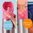thumbnail image 5 of b.box 12 oz Insulated Kids Water Bottle, Stainless Steel, Leakproof - Strawberry Shake, 5 of 9