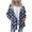 Blue#1, variant on Womens Winter Fuzzy Fleece Jackets Cute Heart Print Oversized Hooded Coat Outwear Open Front Cardigan Sweaters Christmas Gifts