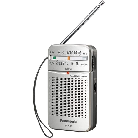 Radio portátil Panasonic RF-P50D Pocket FM/AM, negra