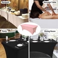 thumbnail image 3 of Uralili Pink Fitted Table Cover Elastic Spandex Tablecloth 6 ft Bed Table Clothes, 3 of 8