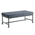 thumbnail image 3 of AC00428 - Bench, Gray Velvet & Sandy Gray Finish - Brantley, 3 of 5