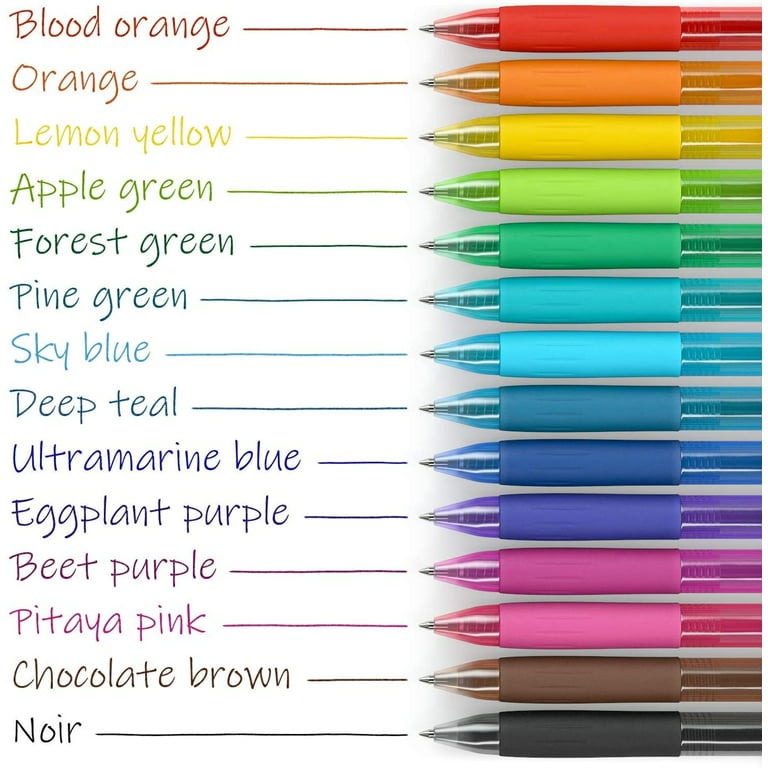 Arteza Gel Ink Colored Pens Set, Glitter, Assorted Colors - Doodle, Draw,  Journal - 14 Pack 