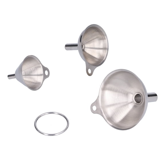 Zerodis Funnels For Filling Bottles,Funnels For Kitchen Use,3PCS Stainless Steel Funnel Mini Funnel Oil Vinegar Wine Spice Sauce Leakage Household Oil Leakage