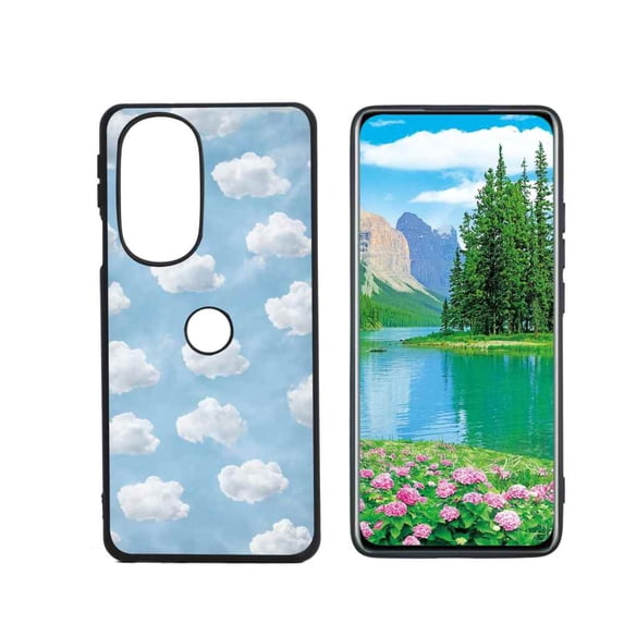 Compatible with Moto Edge+ (2022) Phone Case, Clouds-25 Case Silicone Protective for Teen Girl Boy Case for Moto Edge+ (2022)