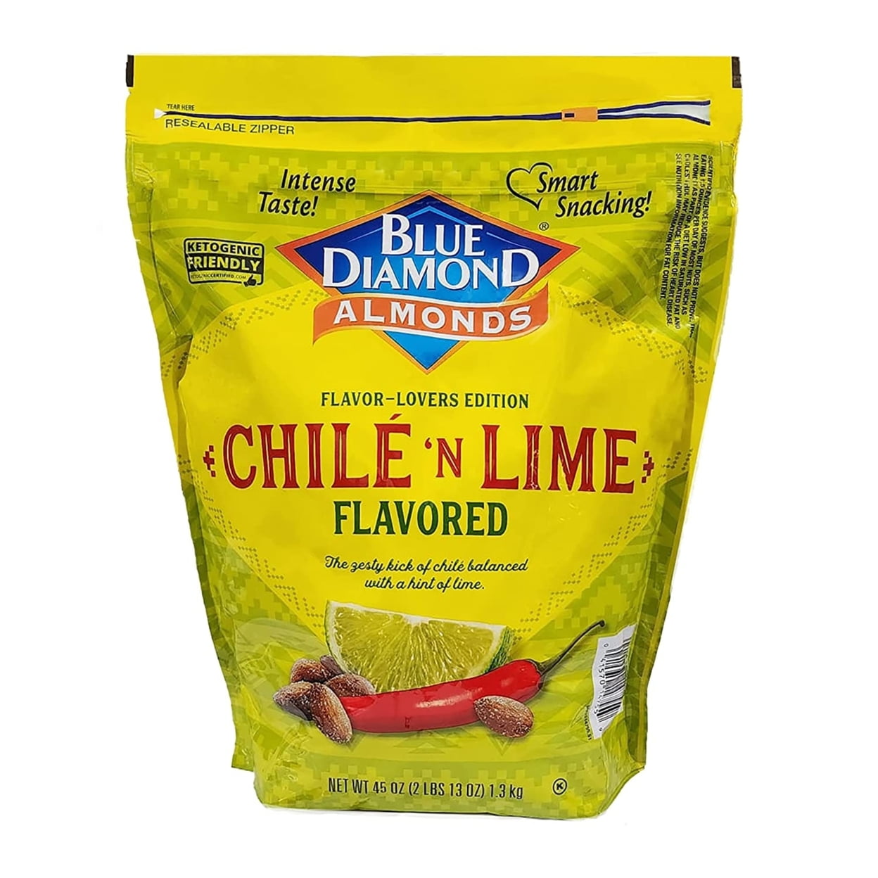 Blue Diamond Almonds, Chile 'n Lime, 45 Ounce