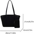 thumbnail image 6 of SPEKSEE Women Suede Shoulder Bag with Inner Pocket Tote Bag with Zipper Solid Color Satchel Bag for Work Travel, 6 of 18
