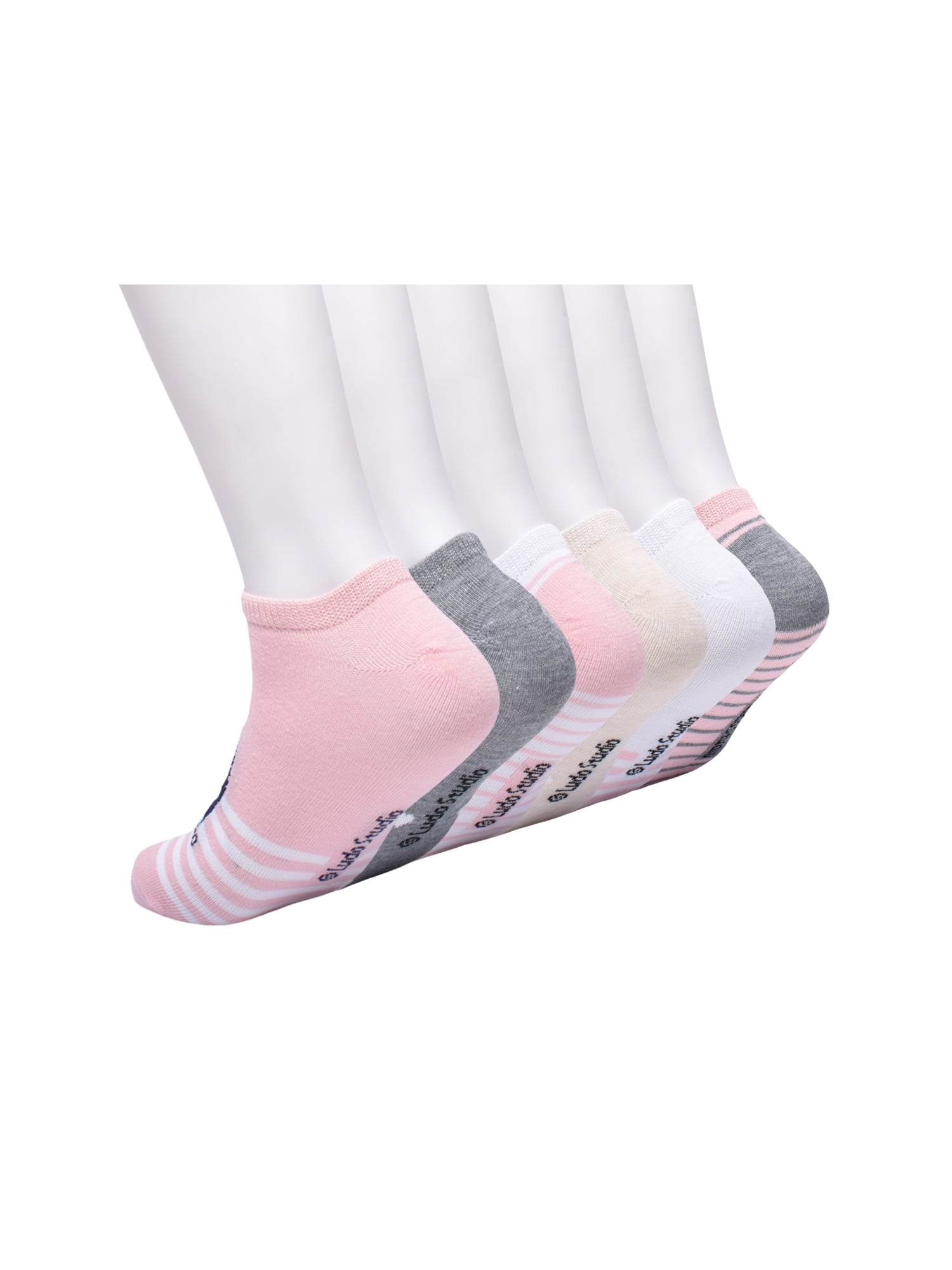 Bluey Girls No Show Socks, 6-Pack, Sizes S-L (4-10.5)
