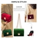 thumbnail image 5 of Bolso de hombro para mujer, bolso de mano de moda, bolso cruzado de diseñador con correa de cadena, verde:;:;, 5 of 5