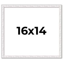 16x14 Frame White Real Wood Picture Frame Width 0.75 inches | Interior Frame Depth 0.5 inches |