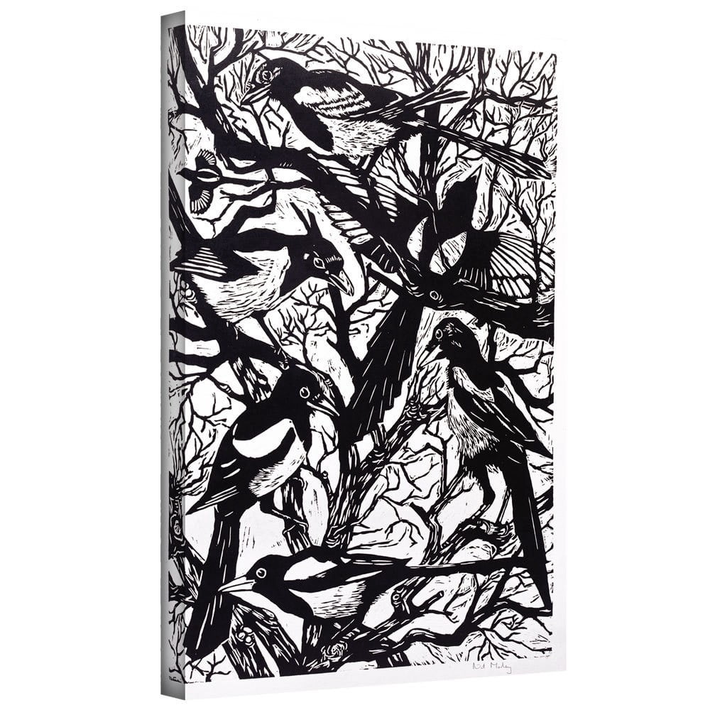 ArtWall Nat Morley "Magpies" Gallery-Wrapped Canvas