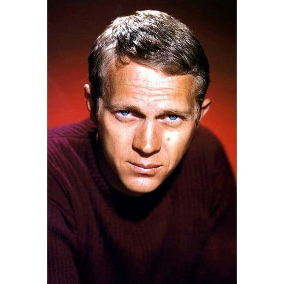 Steve Mcqueen Stunning Studio 60's Color 24X36 Poster